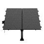 Schwarzer Hepa Solar PV-Tracker Koloss: Solaranlage mit zwei Paneelen und Nachführung.