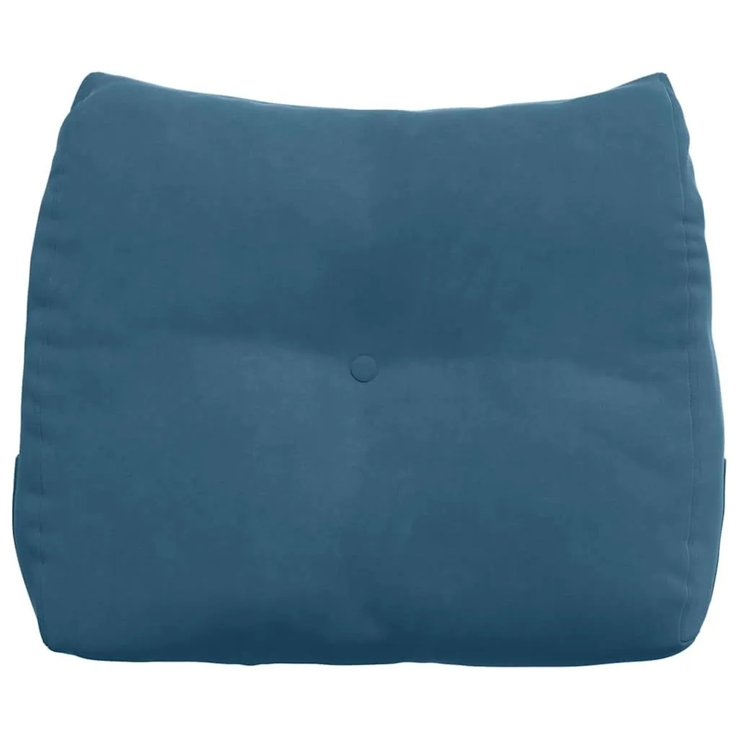 Blaues Samt-Rückenkissen vidaXL, 60x24x50 cm, mit Knopf. Ergonomische Unterstützung für Sofa & Bett.