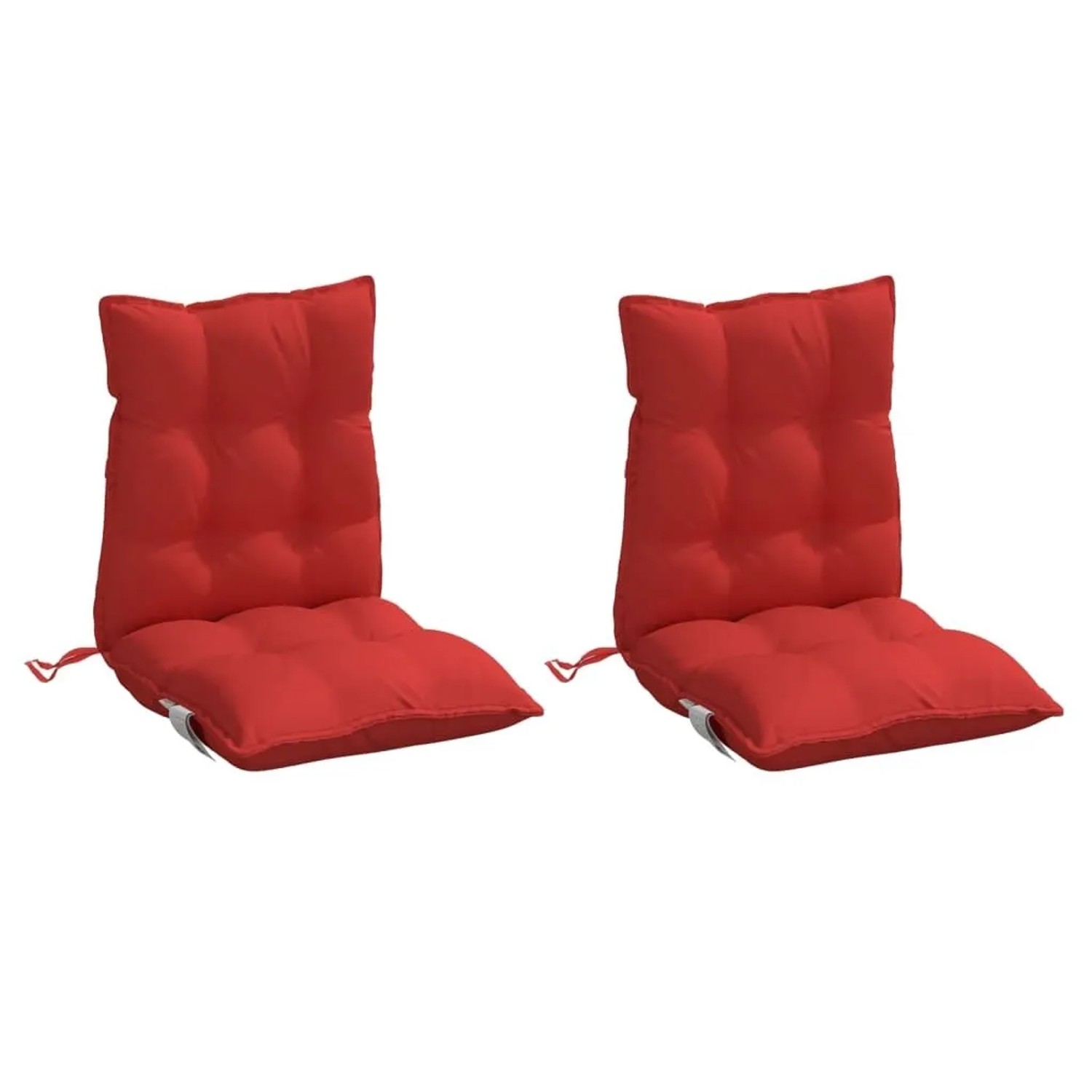 vidaXL Niedriglehner-Auflagen 2 Stk Rot Oxford-Gewebe 377689