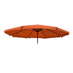 Ersatzbezug Terracotta für MCW Sonnenschirm Carpi Pro, Ø 5m. Schutzhülle mit Volant.