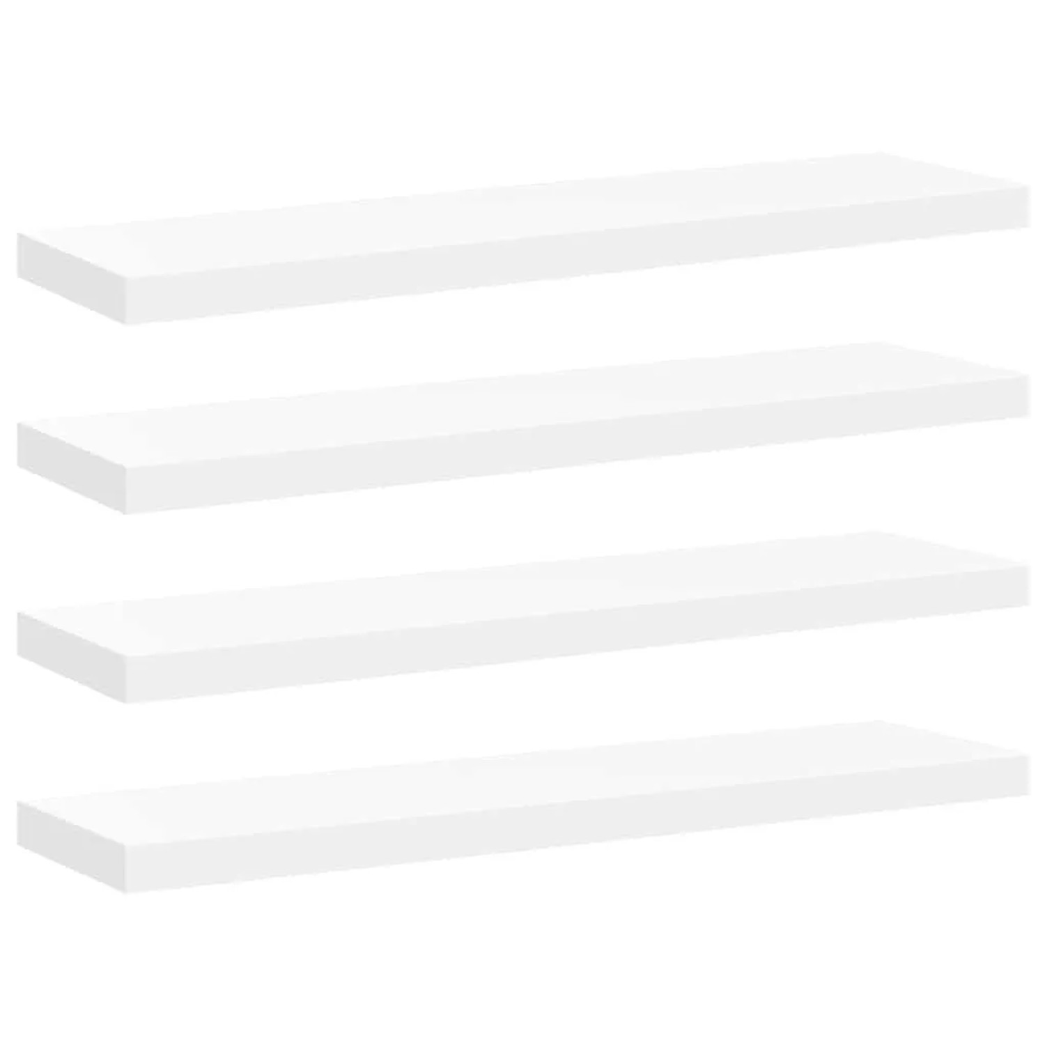 vidaXL Schweberegale 4 Stk Weiß 90x23,5x3,8 cm MDF 323819