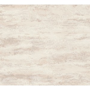 A.S. Création Vliestapete in Creme mit Putzoptik und leichter Struktur.