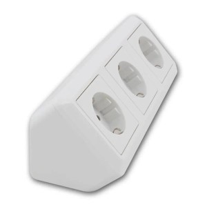 McPower CUP Aufbau Steckdosenblock Weiß 3-Fach 250V16A