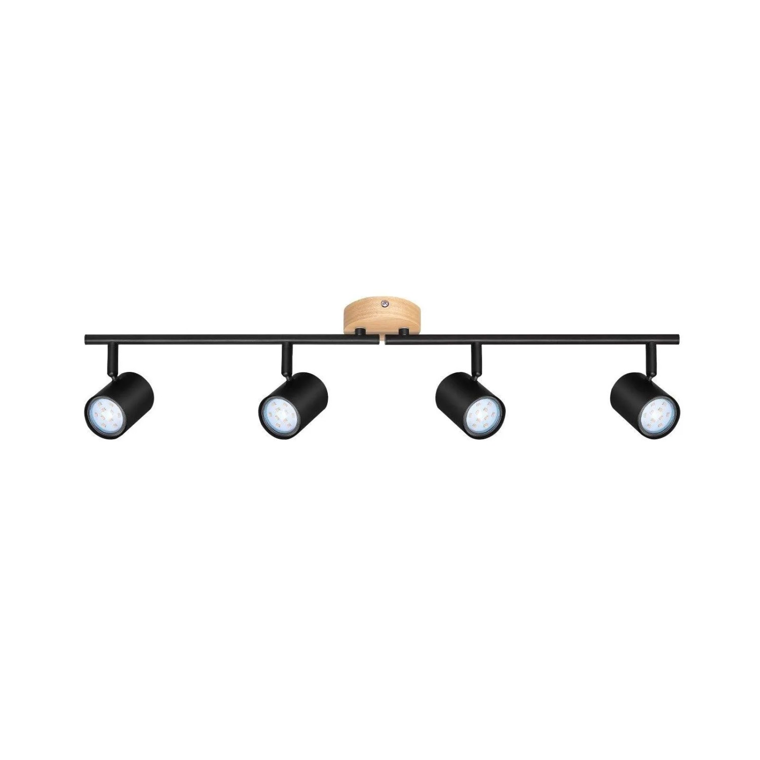 NETTLIFE Deckenstrahler aus Holz Schwarz-2