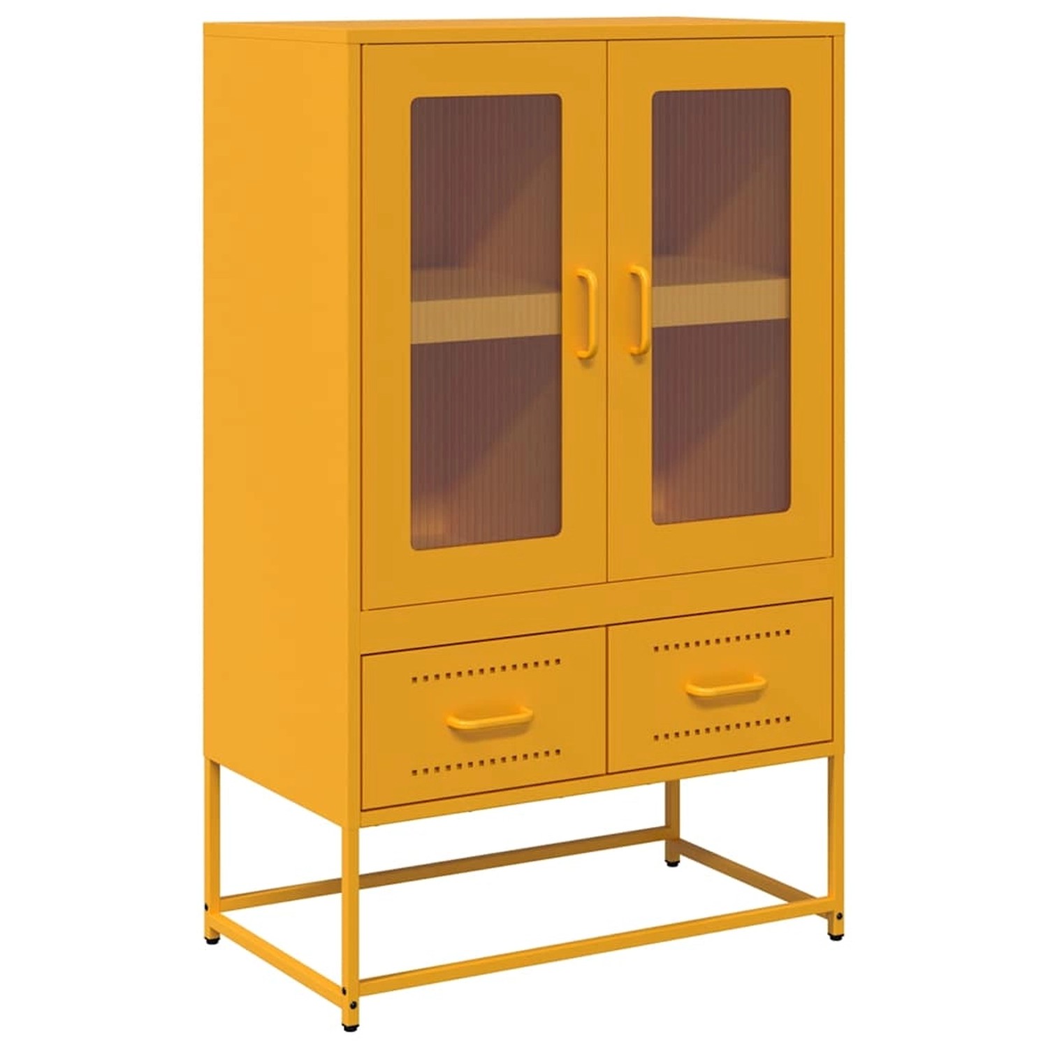 vidaXL Highboard Senfgelb 68x39x111,5 cm Stahl 853365 günstig online kaufen