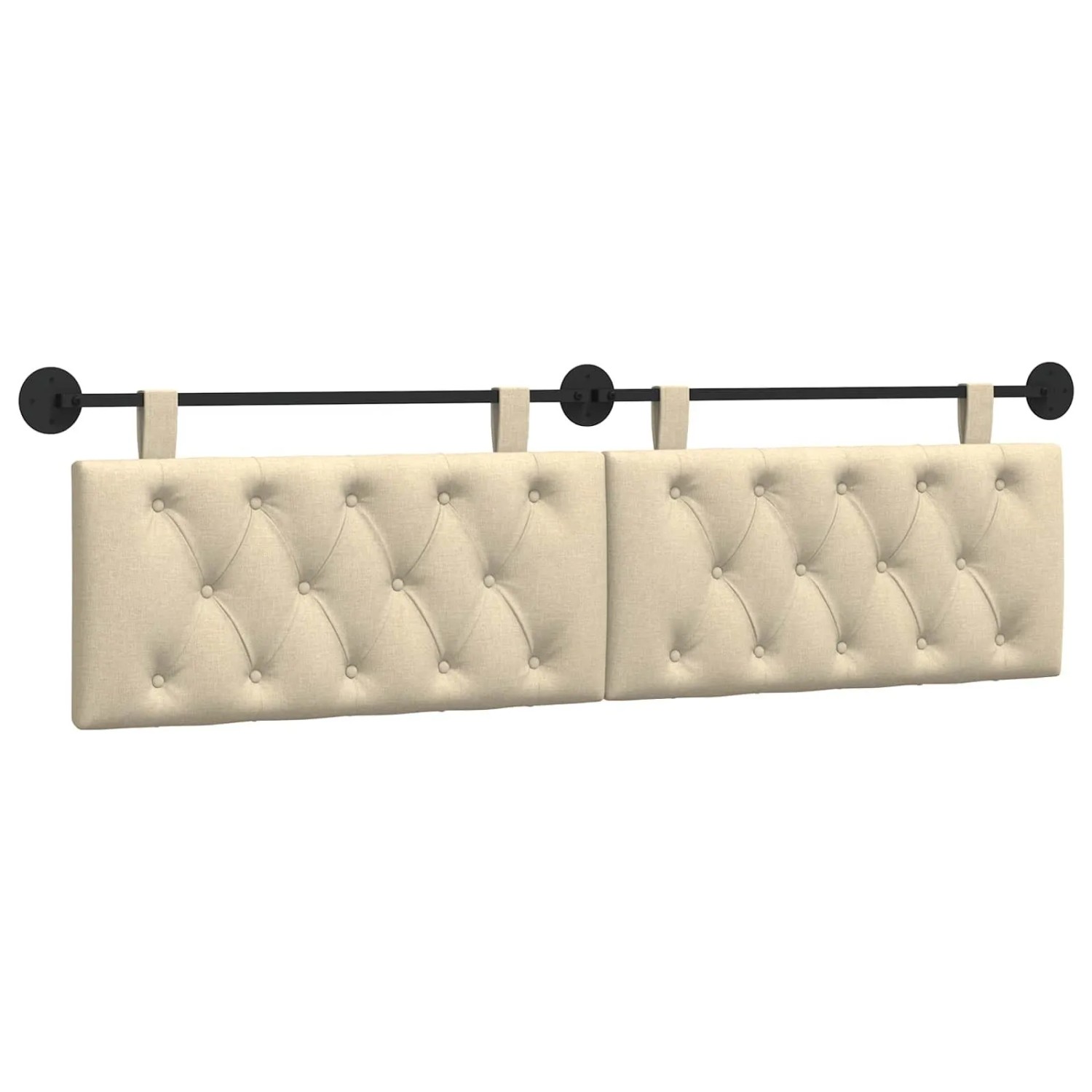 vidaXL Hängevorderseite Wandmontiert Creme 170 x 55 x 7 cm Stoff 42032159