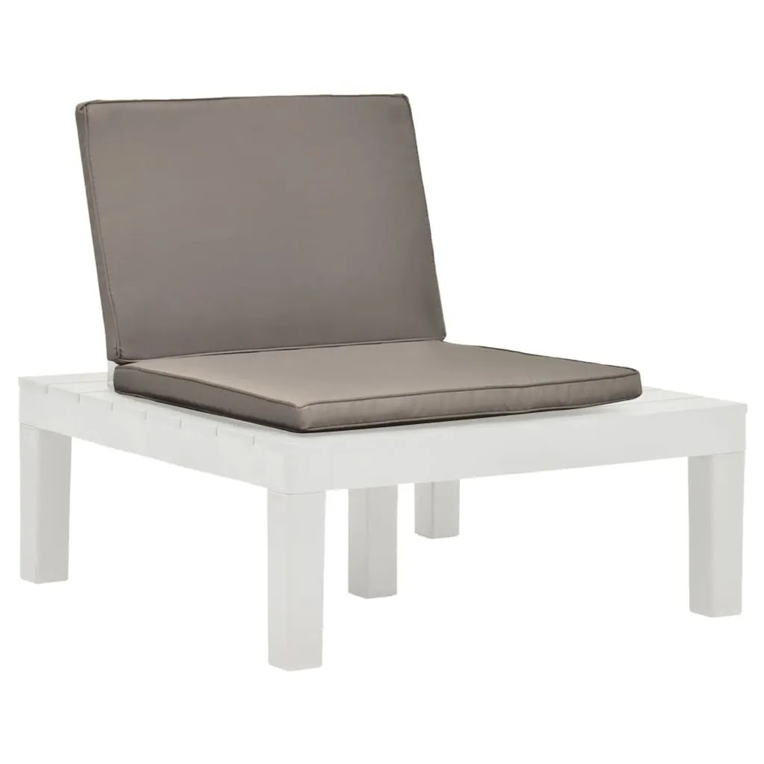 Furnicato Garten-lounge-stuhl Mit Sitzpolster Kunststoff Weiß