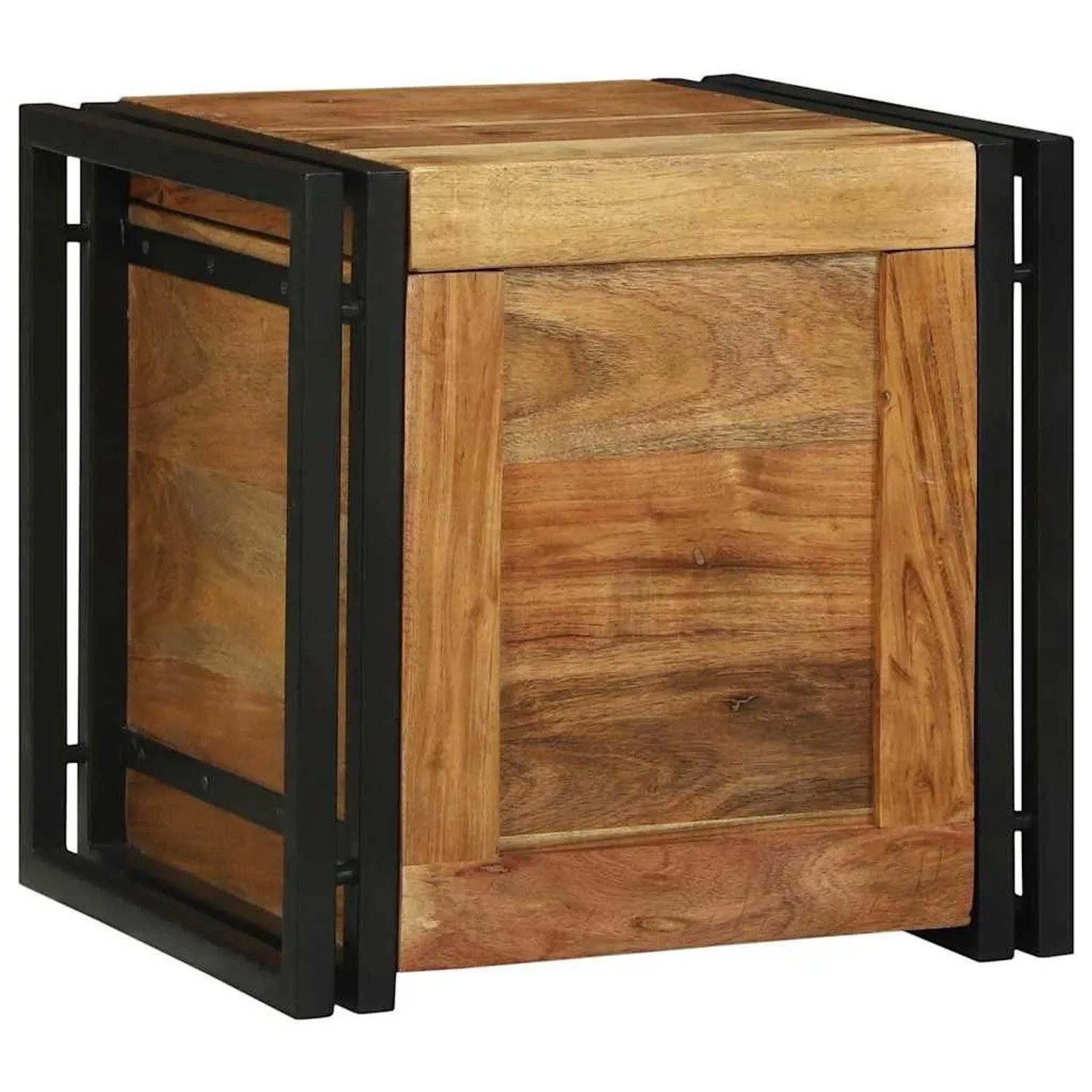 vidaXL Aufbewahrungsbox mit Speicher 40 x 40 x 40 cm Massivholz Akazie 4016750