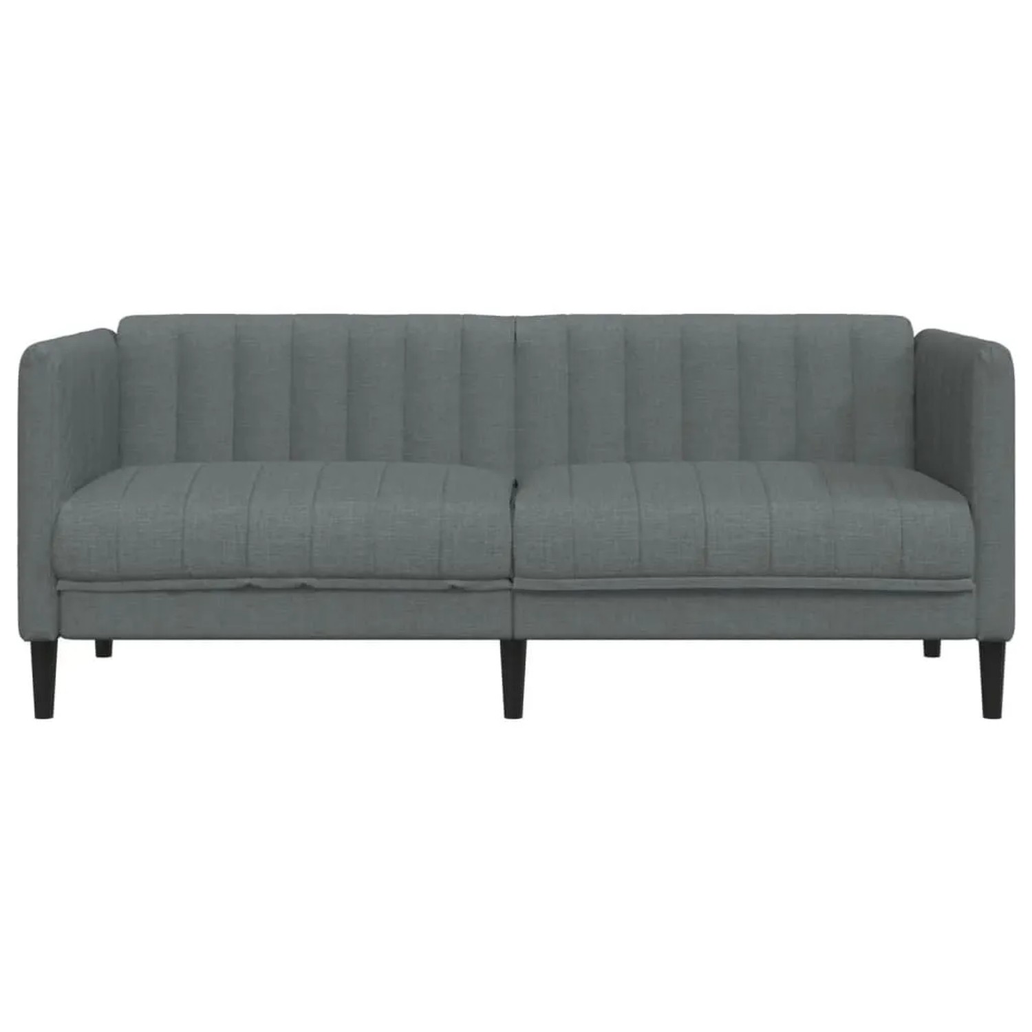 vidaXL Sofa 2-Sitzer Dunkelgrau Stoff 372605