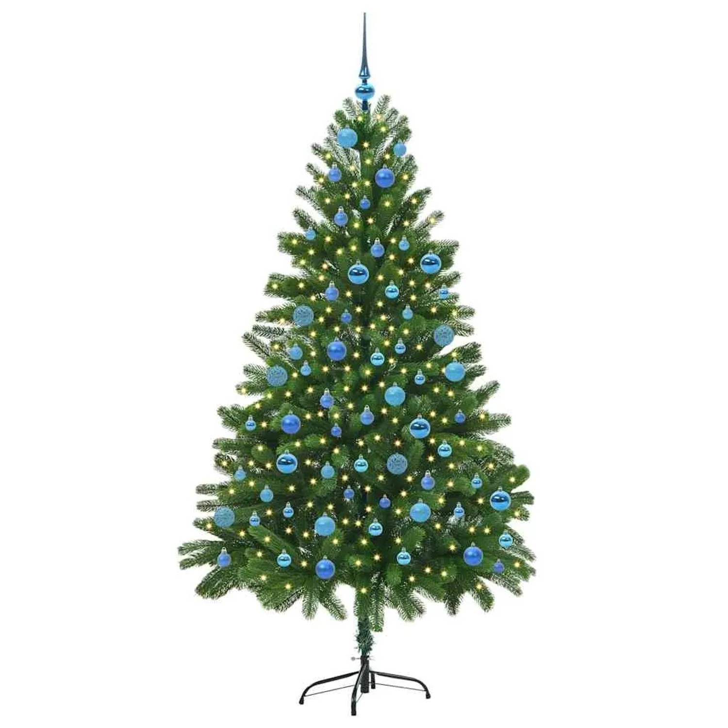 vidaXL Weihnachtsbaum mit 300 LEDs mit Ständer Grün 180 cm PE 3396338