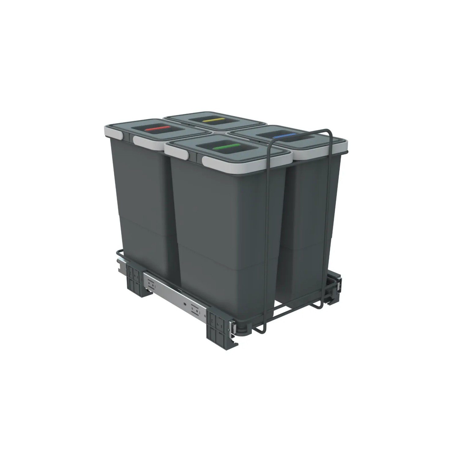 SOTECH Abfallsammler Mülleimer Ecofil 4x 8L mit Deckel Abfallsystem für Kor günstig online kaufen