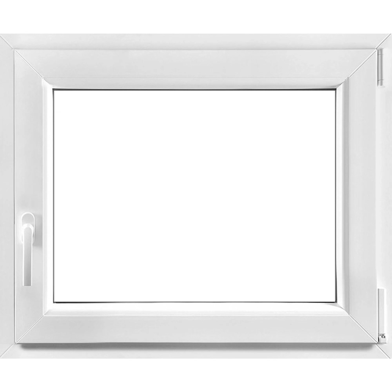 Kunststofffenster Weiß Plus Uw-0,9/W 3-fach Verglasung 50x50 cm B/H Rechts