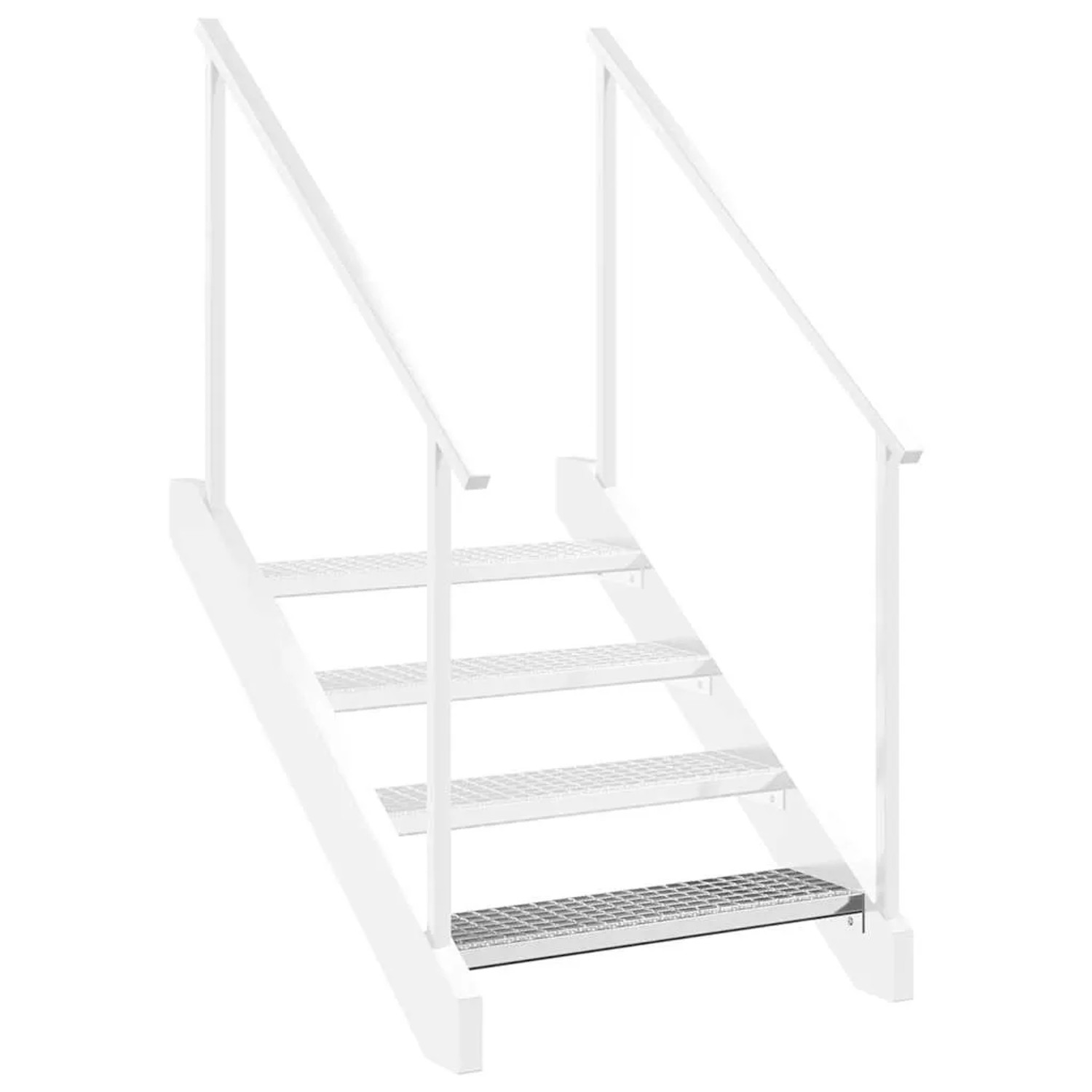 vidaXL Gitterroststufe 60x24x7 cm Verzinkter Stahl 155677_8