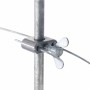 Detailaufnahme: Bellissa Pflanzstab Premium 130 cm, verzinkt, mit Schiebeklemme und Draht. Rankhilfe für Pflanzen.