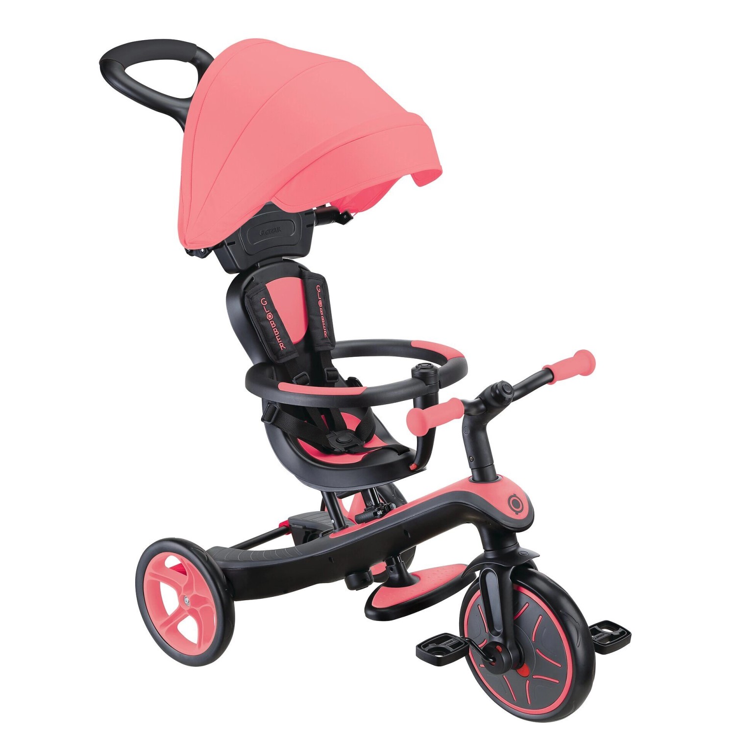 Globber Explorer Trike 4in1 Kinderwagen Dreirad und Laufrad 10/8,5 Zoll TPR günstig online kaufen