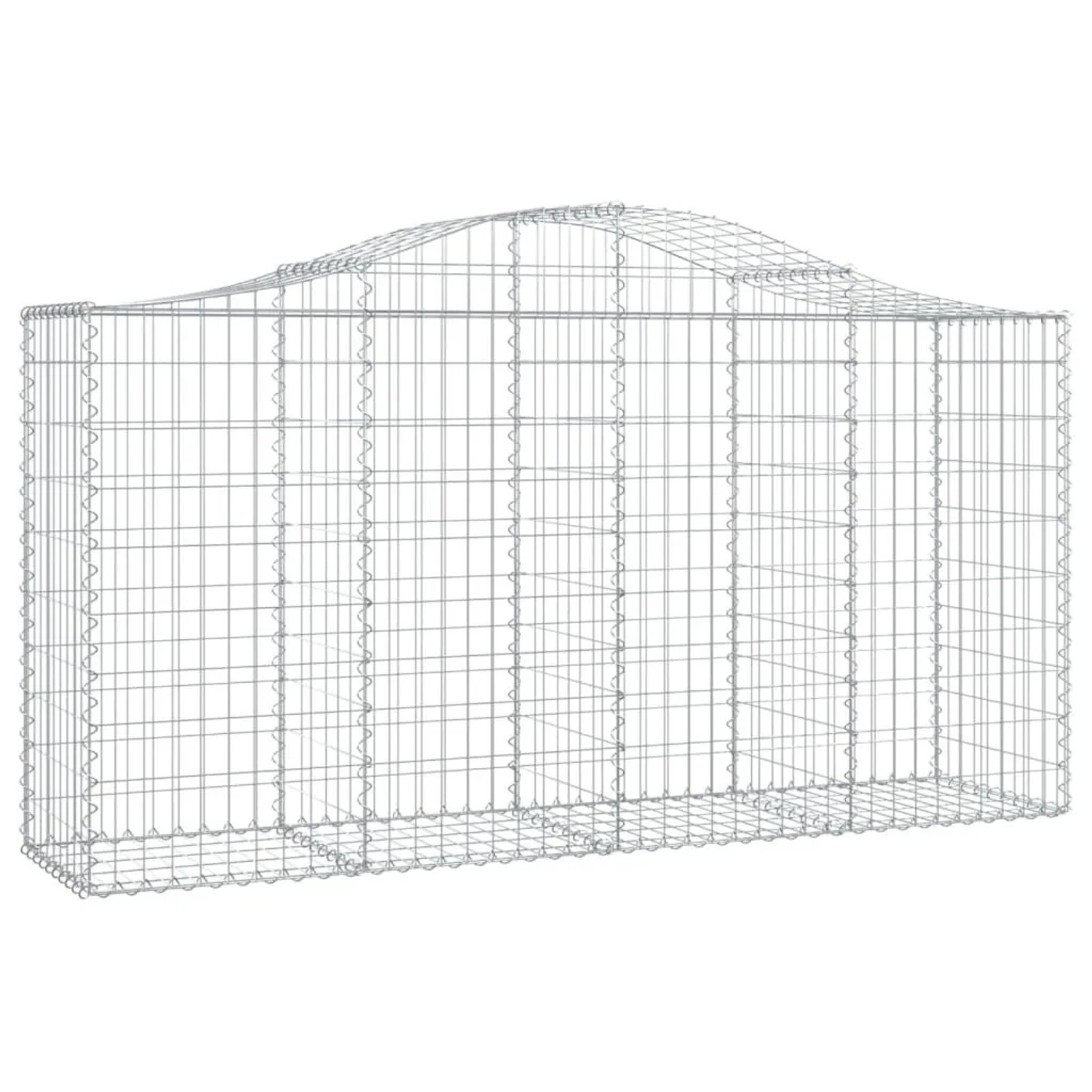 vidaXL Gabionen mit Hochbogen 3 Stk 200x50x100/120cm Verzinktes Eisen 3145641