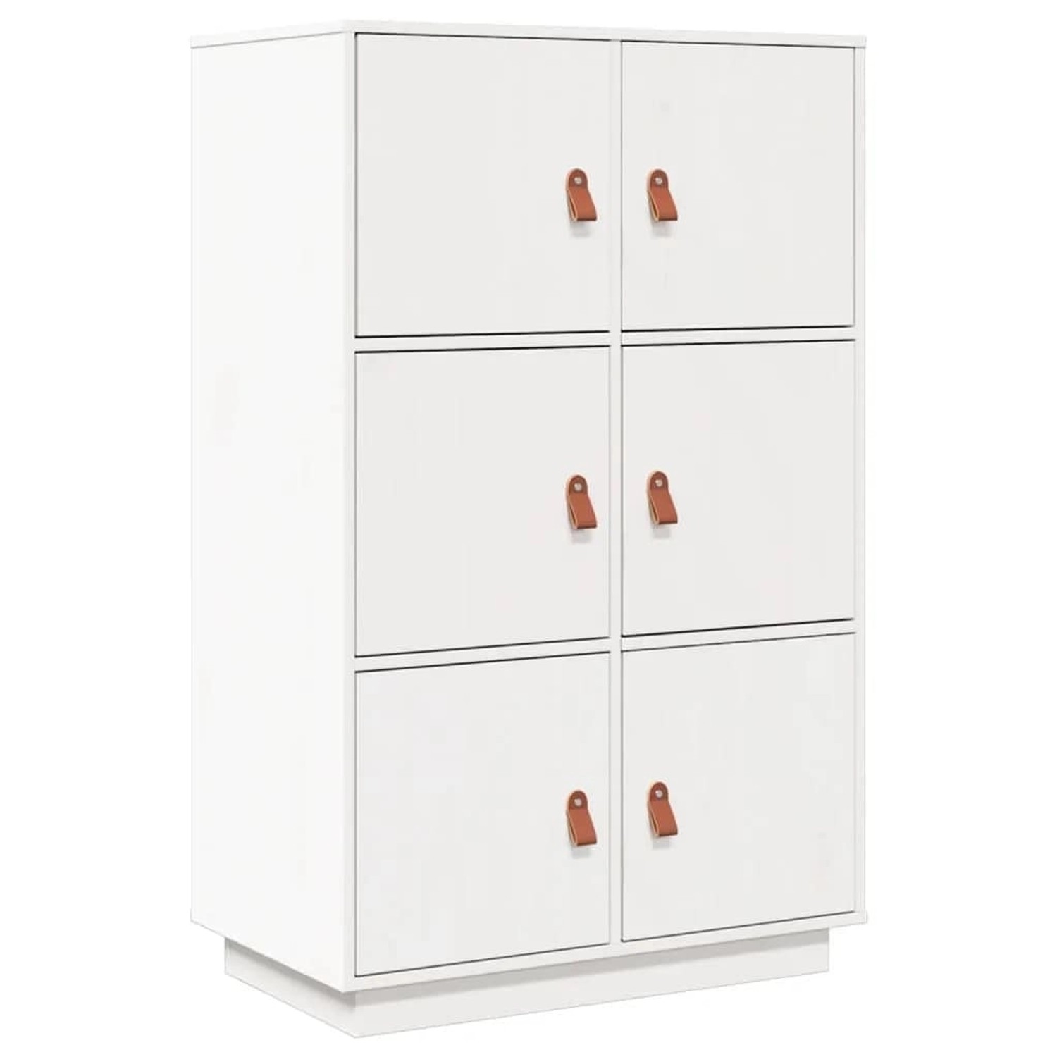 vidaXL Highboard Weiß 67x40x108,5 cm Massivholz Kiefer 820173