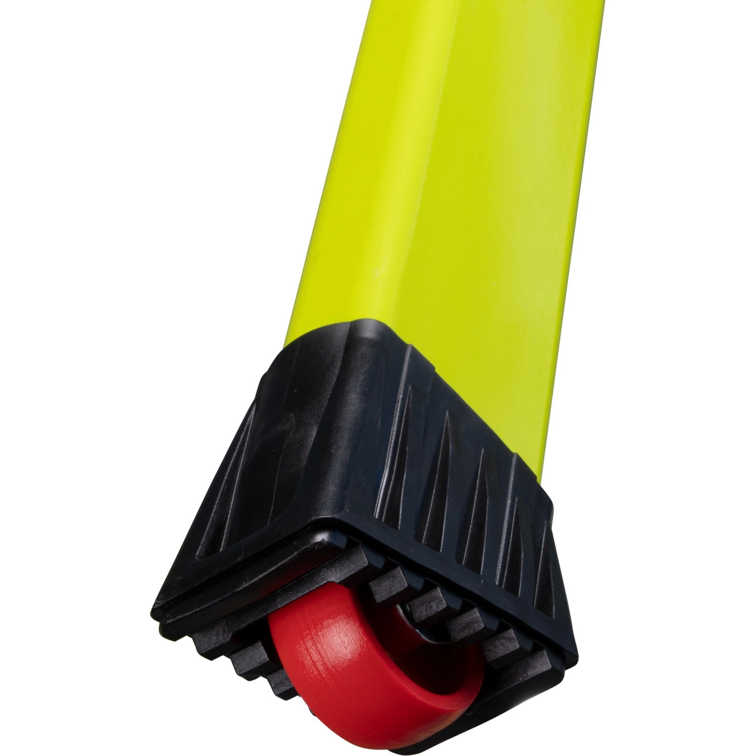 Detailaufnahme: Krause Klapptritt Rolly, grüne Leiter mit Rollen für Mobilität.