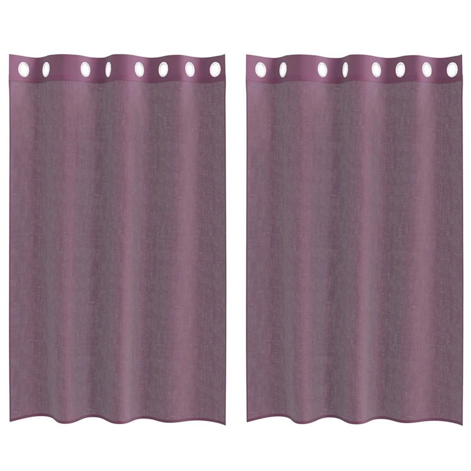 vidaXL Voile Vorhänge mit Ösen 2 Stk Lila 140x175 cm 4102102 günstig online kaufen