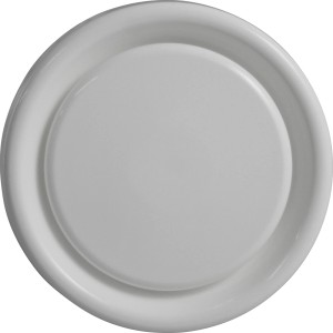 Weißes Marley Abluft-Tellerventil System 125, stufenlos einstellbar, für Lüftungsgitter.