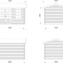 Technische Zeichnung: Palmako Gartenhaus Iris, 360x276 cm, grau-anthrazit, mit Maßen.