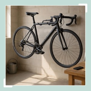 Relaxdays Fahrrad Wandhalterung Eisen Schwarz Klappbar 40 cm x 27,5 cm x 9 cm 1,1 kg