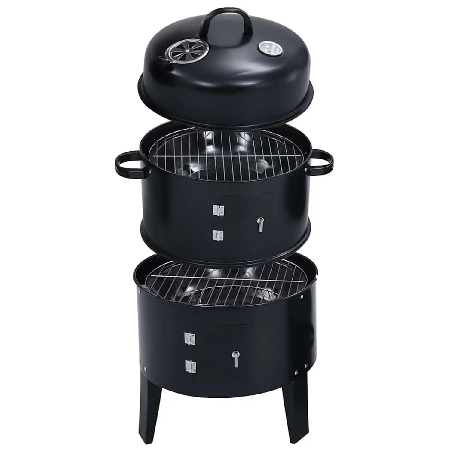 vidaXL 3-in-1 Holzkohlegrill Räucherofen 40x80 cm 46613