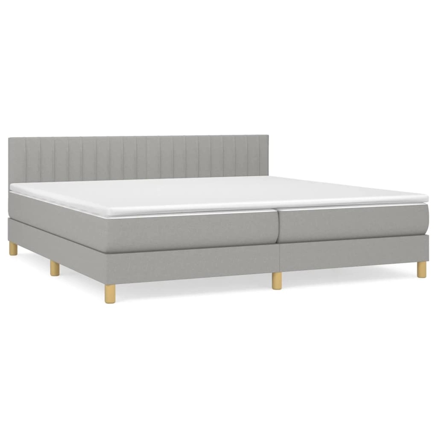 vidaXL Boxspringbett mit Matratze Hellgrau 200x200 cm Stoff1373292 günstig online kaufen