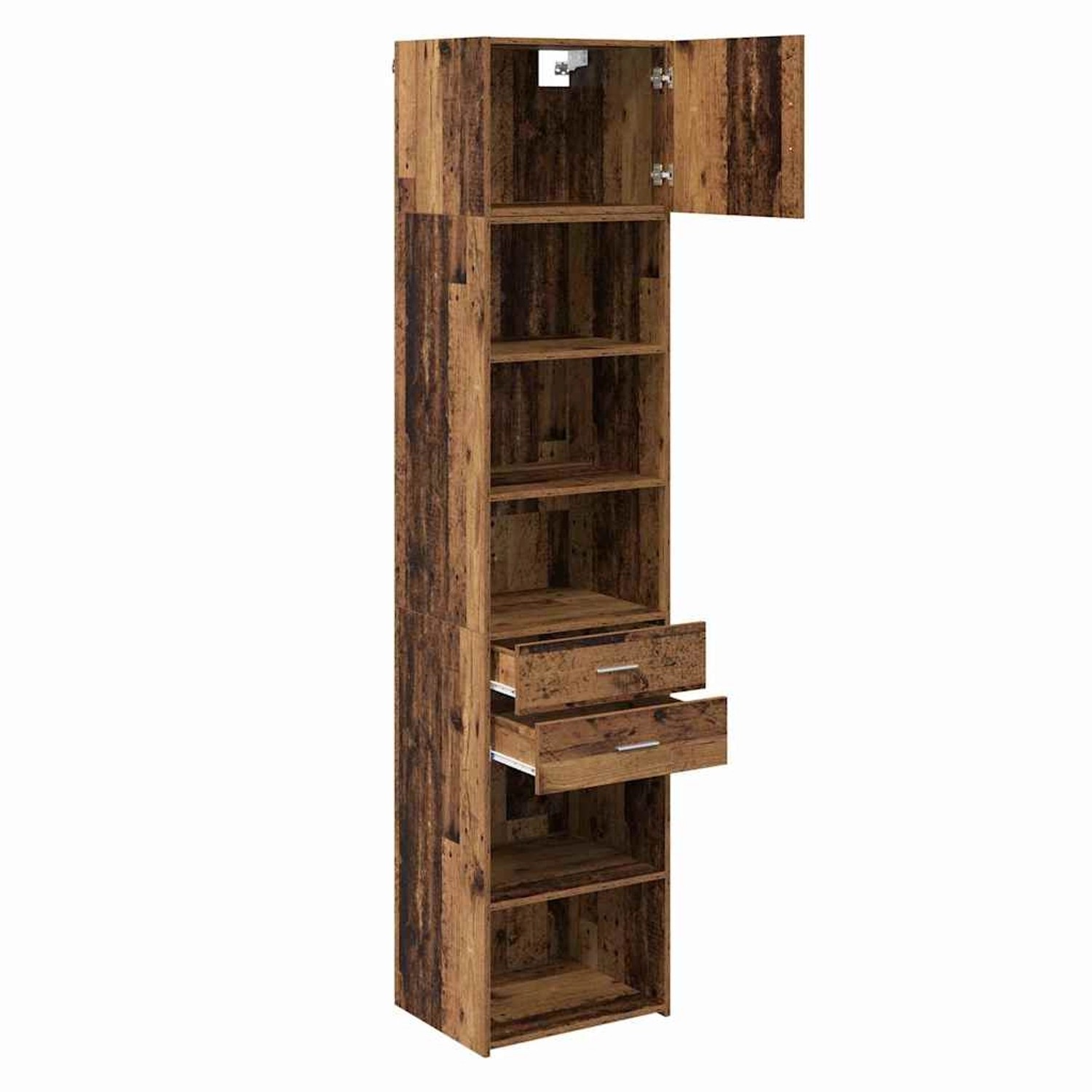 vidaXL Highboard Wandmontiert Altholz 50 x 42,5 x 225 cm Holzwerkstoff 3402 günstig online kaufen