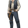 Star Wars Fototapete: Han Solo im Comic-Stil, selbstklebend für Kinderzimmer.
