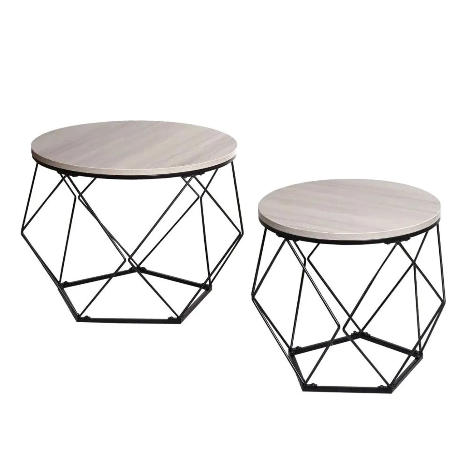 MCW Couchtisch-Set L37 Eiche-Grau-Optik