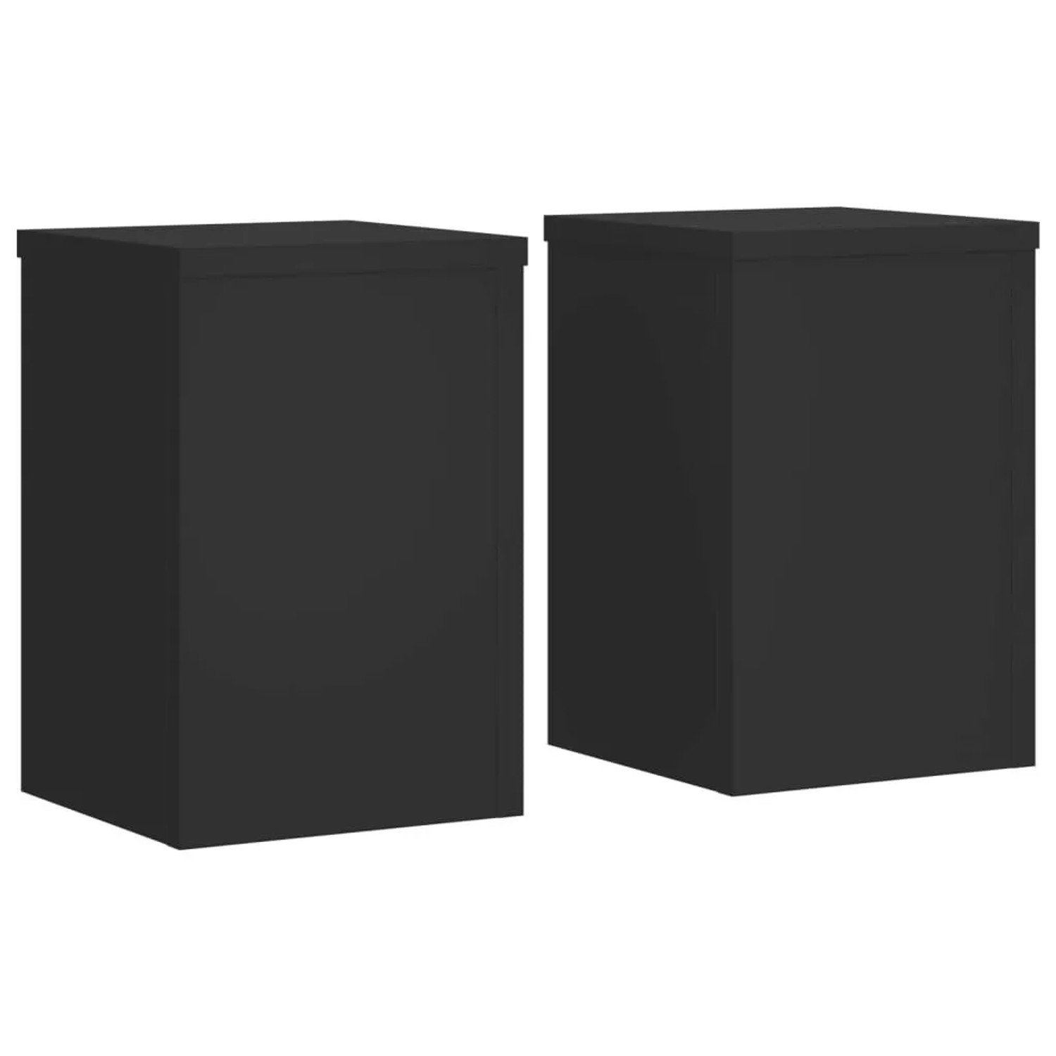 vidaXL Pflanzenständer 2 Stk Schwarz 25x25x35 cm Holzwerkstoff 852907