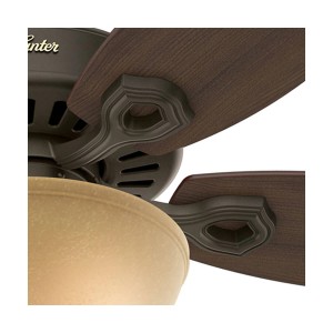 HUNTER Deckenventilator Builder Deluxe, Bronze, 132cm, mit Leuchte und Zugbändern.