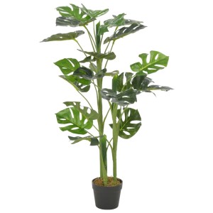 Grüne, künstliche Monstera Pflanze (100 cm) im Topf für Innenräume.