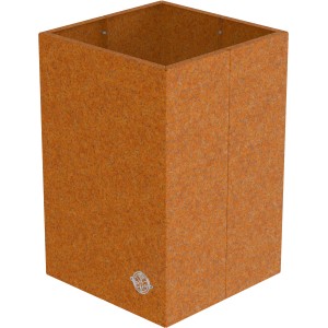 Quadratisches Eleo Hochbeet Monterosso aus Cortenstahl, 45x45x68 cm.