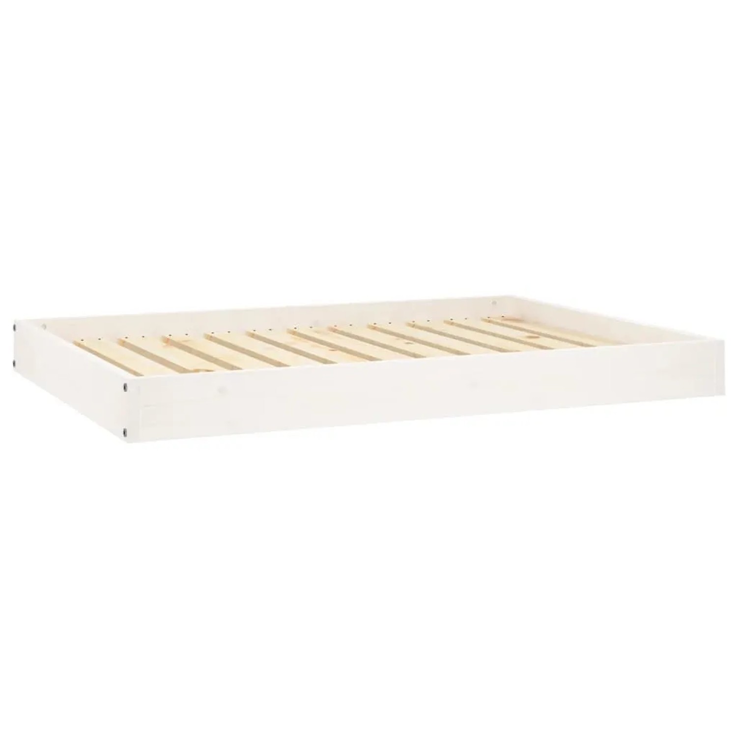 vidaXL Hundebett Weiß 101,5x74x9 cm Massivholz Kiefer 820867