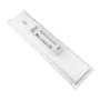 Rückseite des weißen LUXULA LITEQ LED Panel 100x25cm für Büros.