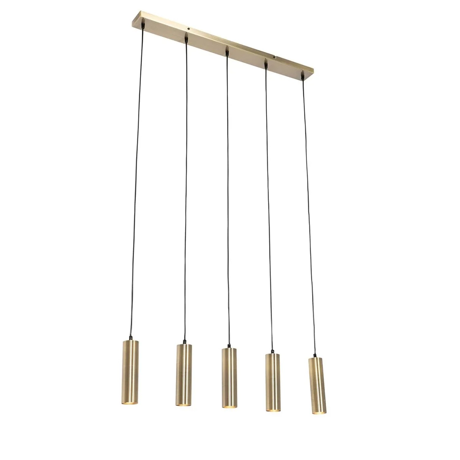 Qazqa Moderne Hängelampe Bronze 5-flammig Jeana