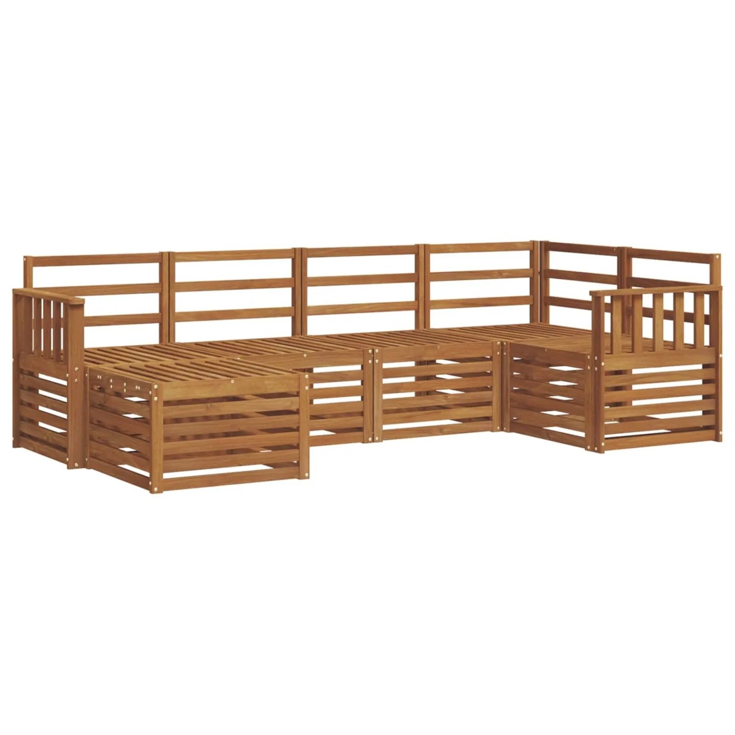vidaXL Sofagarnituren 6 Tlg Natur Massivholz Akazie 3375079