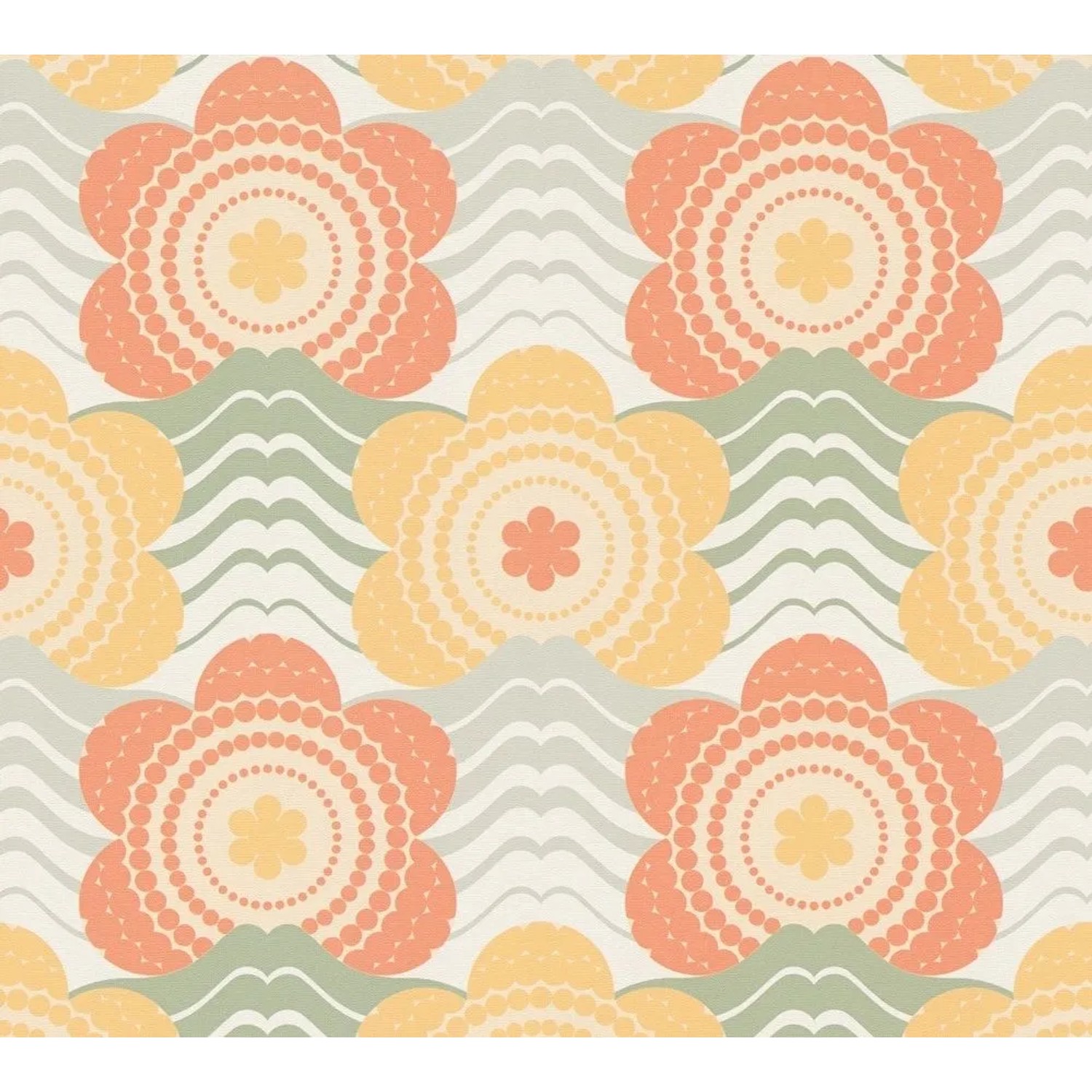 Tadessi Tapete Floral M1-No.10946 Vliestapete in Orange