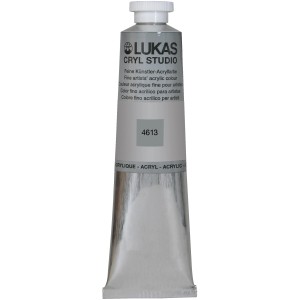 Tube Lukas Cryl Studio Premium-Acrylfarbe, 75 ml, Silber.