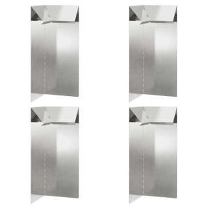 vidaXL Schneckenzaun 4 Stk Silber 10 x 10 x 25 cm Edelstahl 874874