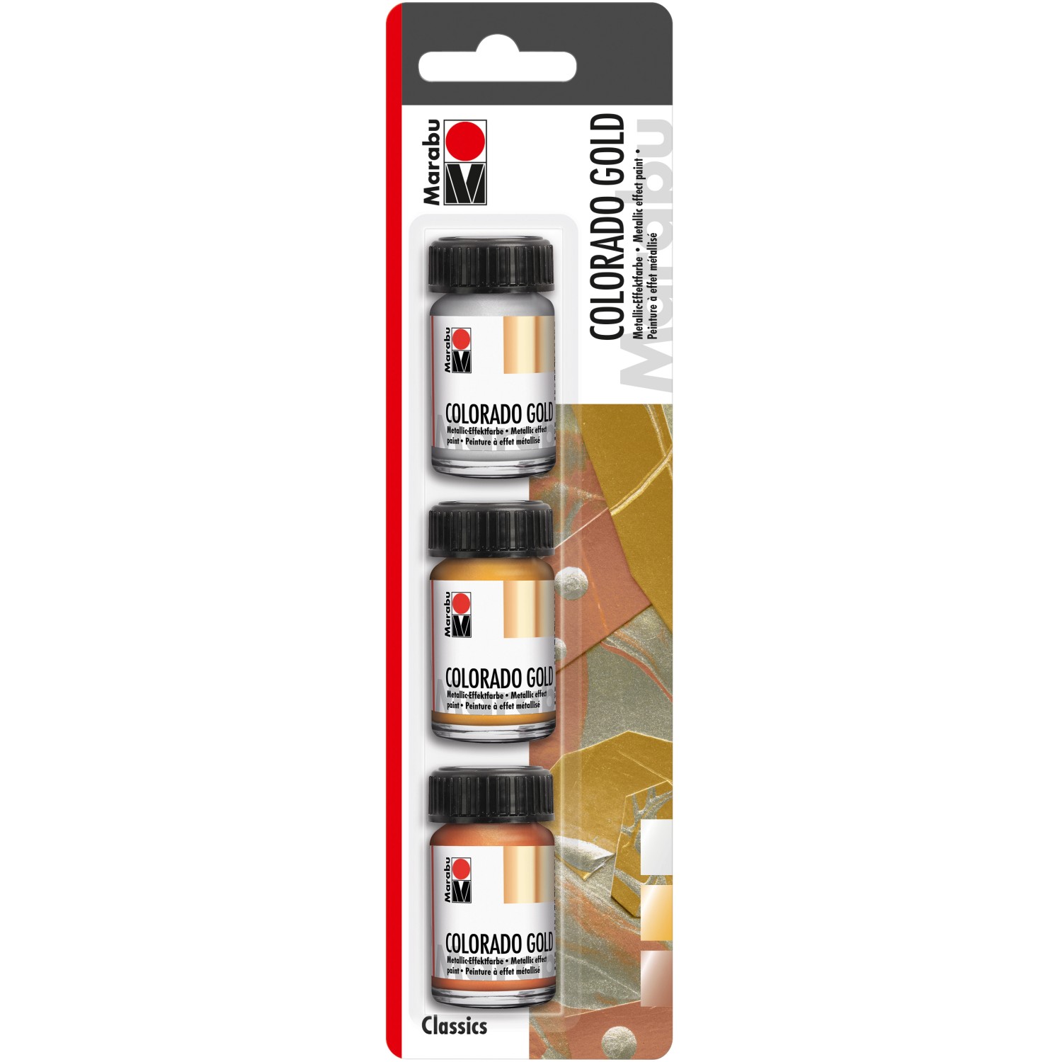 Marabu Colorado Gold Effektfarbe Classic Set 3 x 15 ml günstig online kaufen