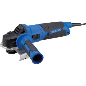 LUX-TOOLS Elektro-Winkelschleifer E-WS-750/125, blau/schwarz, mit Zusatzhandgriff.