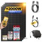 Solakon Balkonkraftwerk 2000W Komplettset mit Solarmodulen, Wechselrichter und Kabeln.
