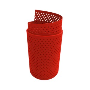 Roter zaunzu Sichtschutzstreifen Premium, gelocht, 2,55m für Doppelstabmattenzaun.