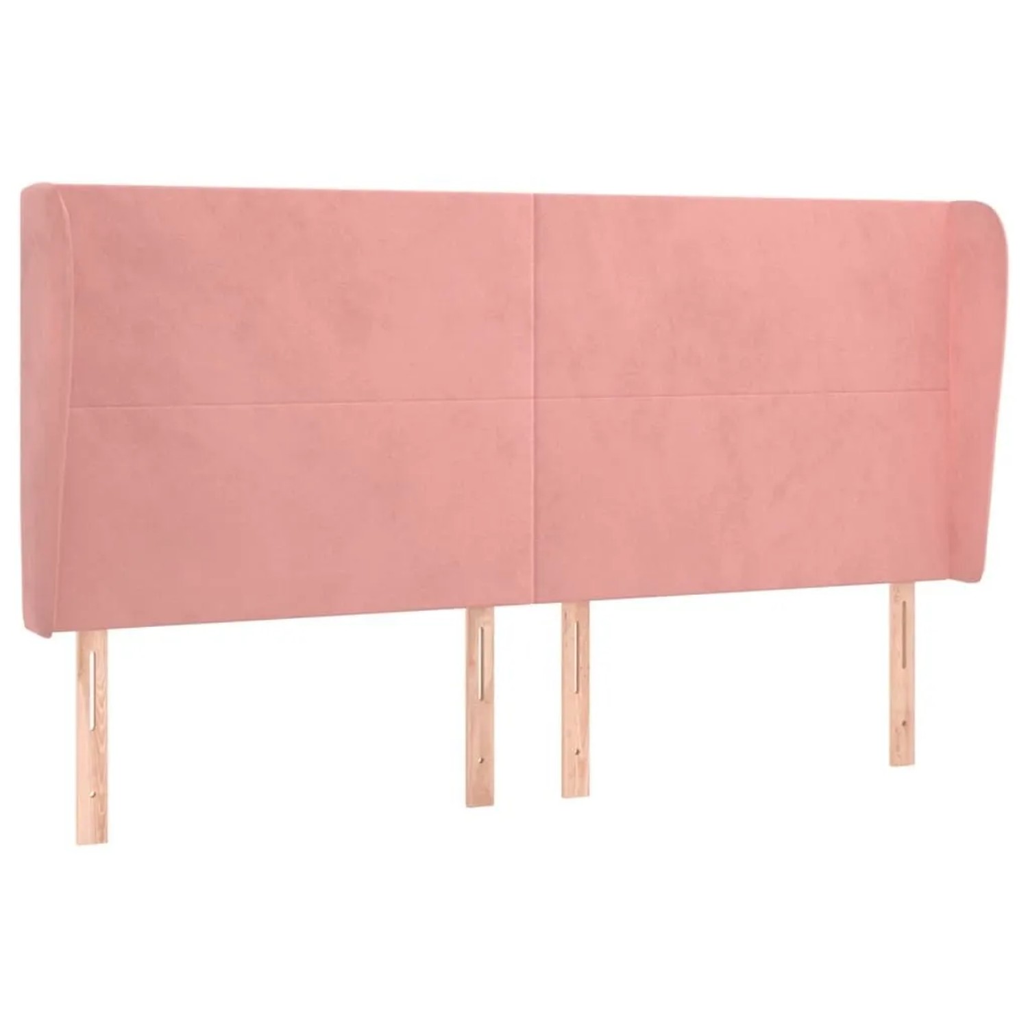 vidaXL Kopfteil mit Ohren Rosa 203x23x118/128 cm Samt 3117747