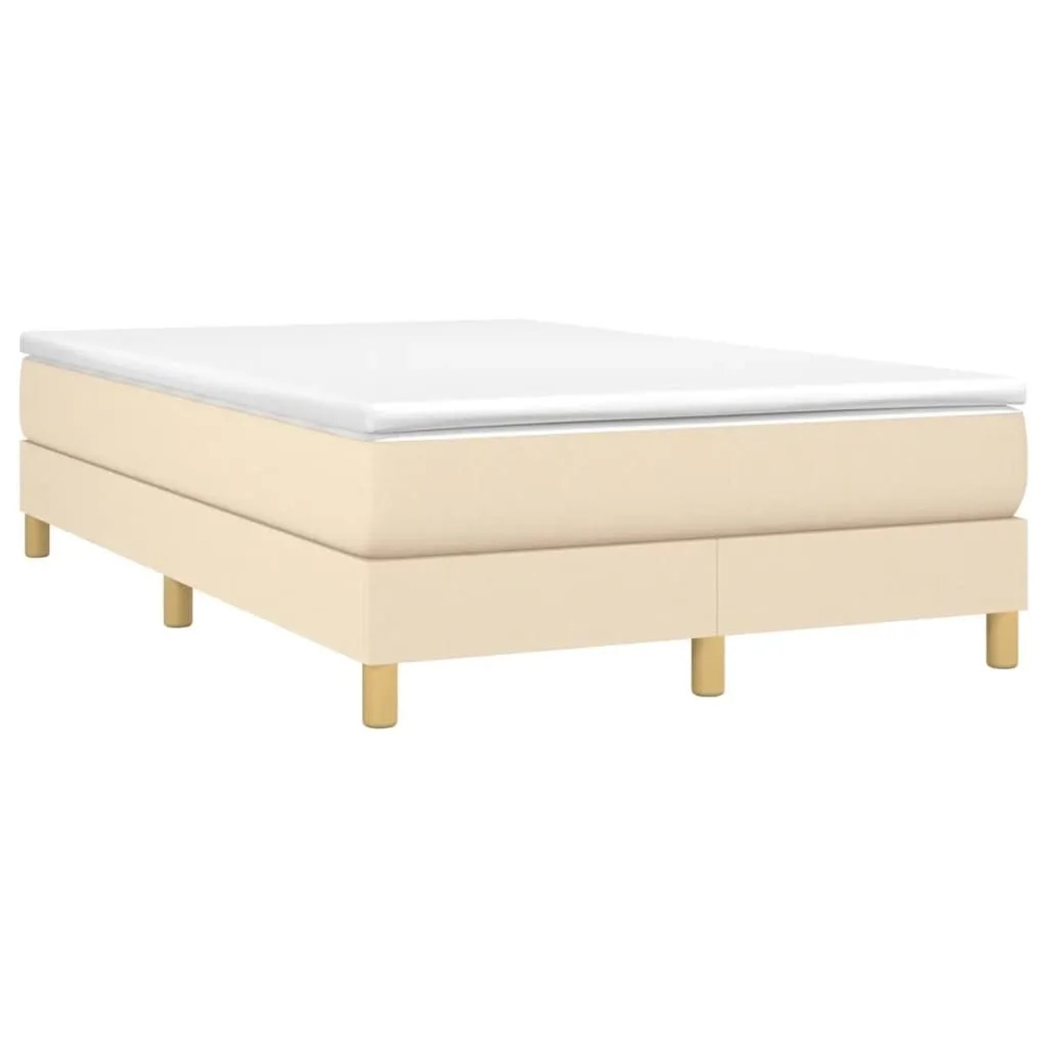 vidaXL Boxspringbett mit Matratze Creme 120x190 cm Stoff 3269669 günstig online kaufen