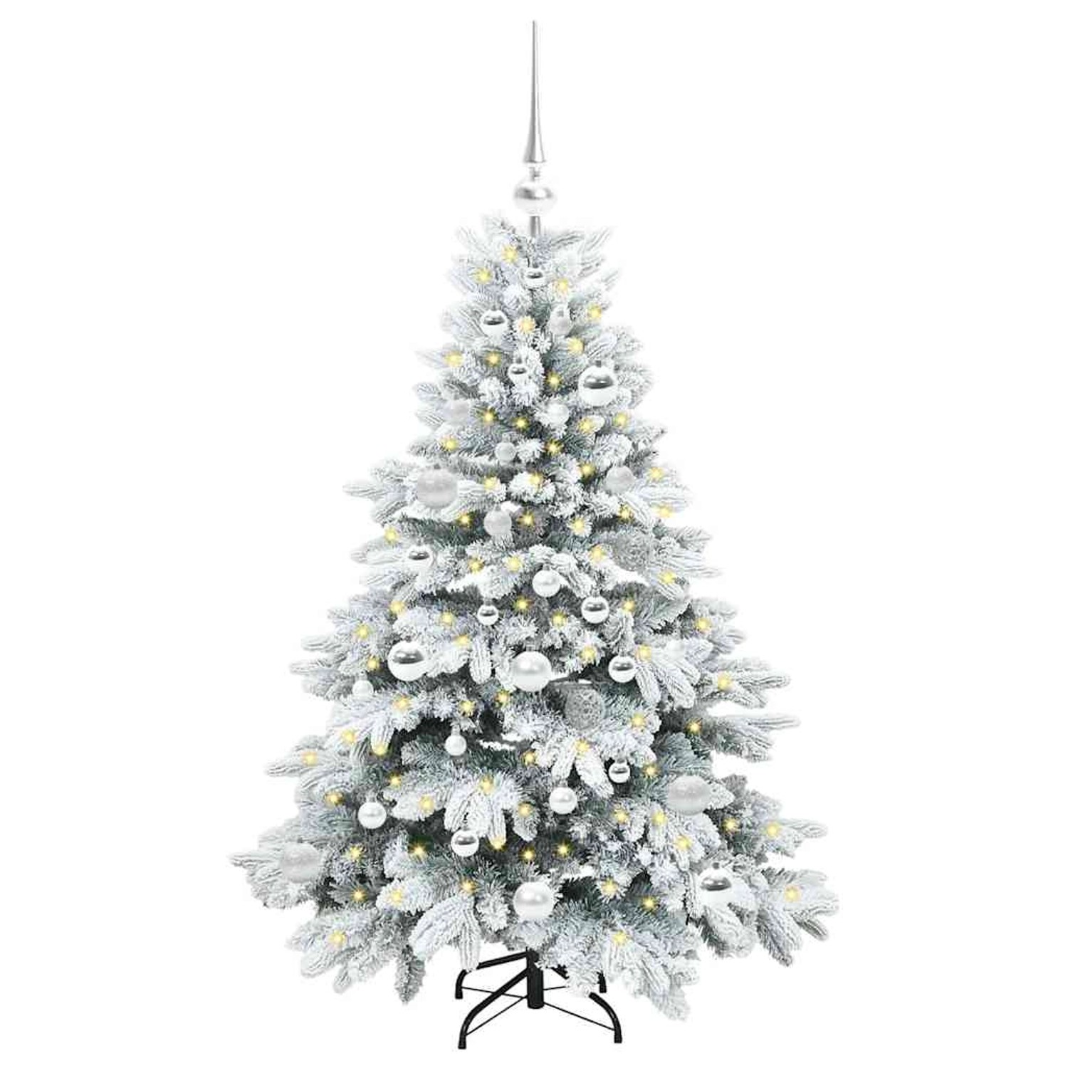 vidaXL Künstlicher Weihnachtsbaum mit 150 LEDs Grün 120 cm PE und PVC 3397593