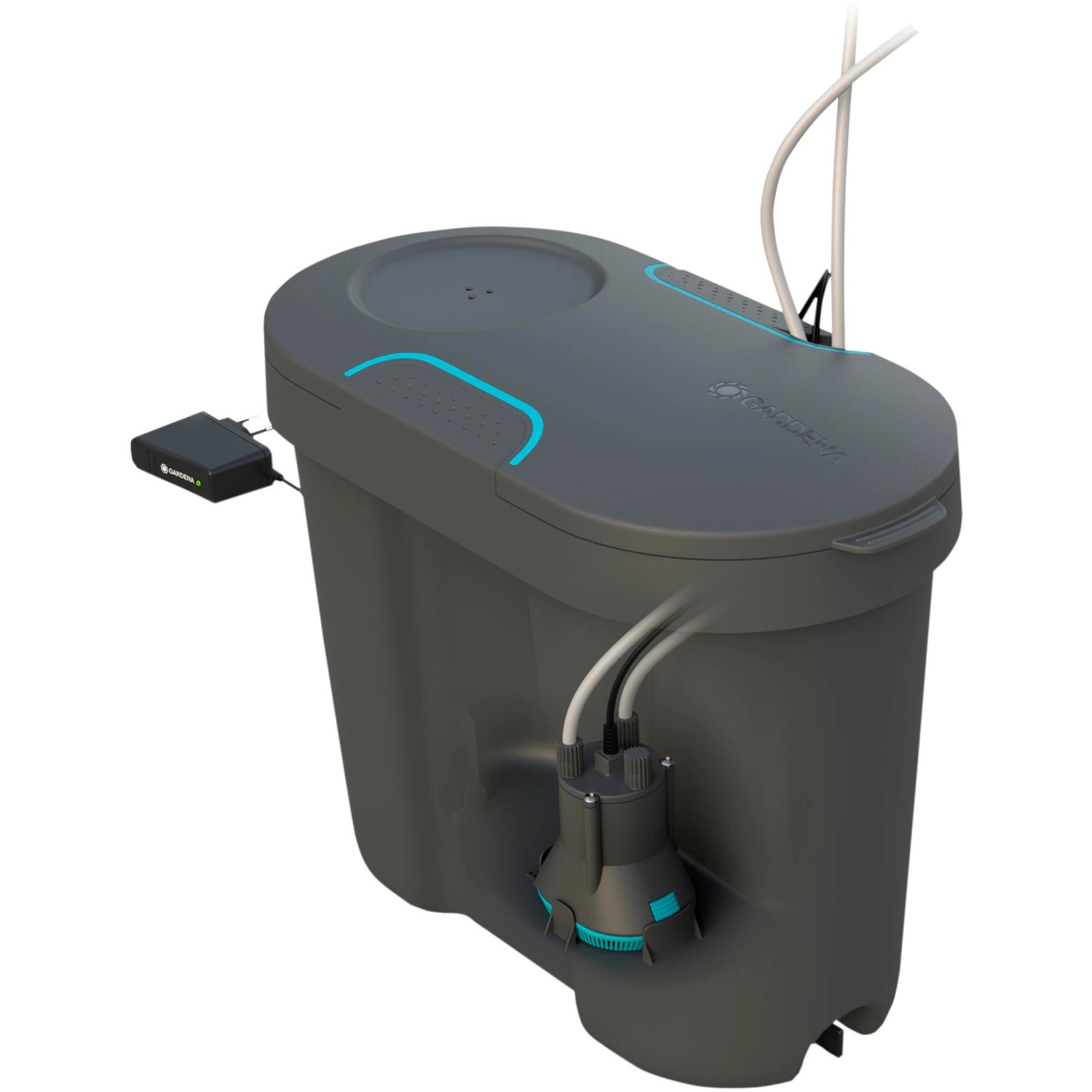 Gardena Urlaubsbewässerungs-Set mit Wasserbehälter für Zimmerpflanzen.